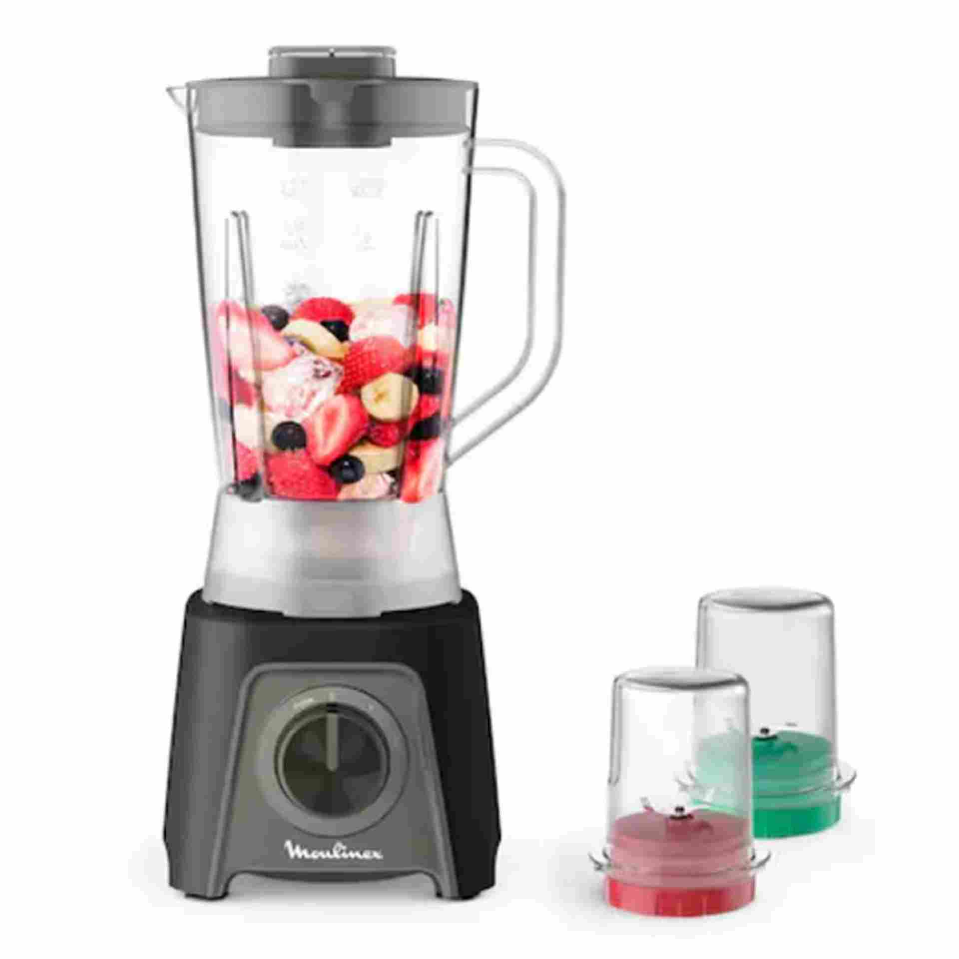 Moulinex Blendeo LM2CR8M1 | 450W | 1.5L Jar | Grinder & Chopper | Extra Jar | Black | Made in Egypt