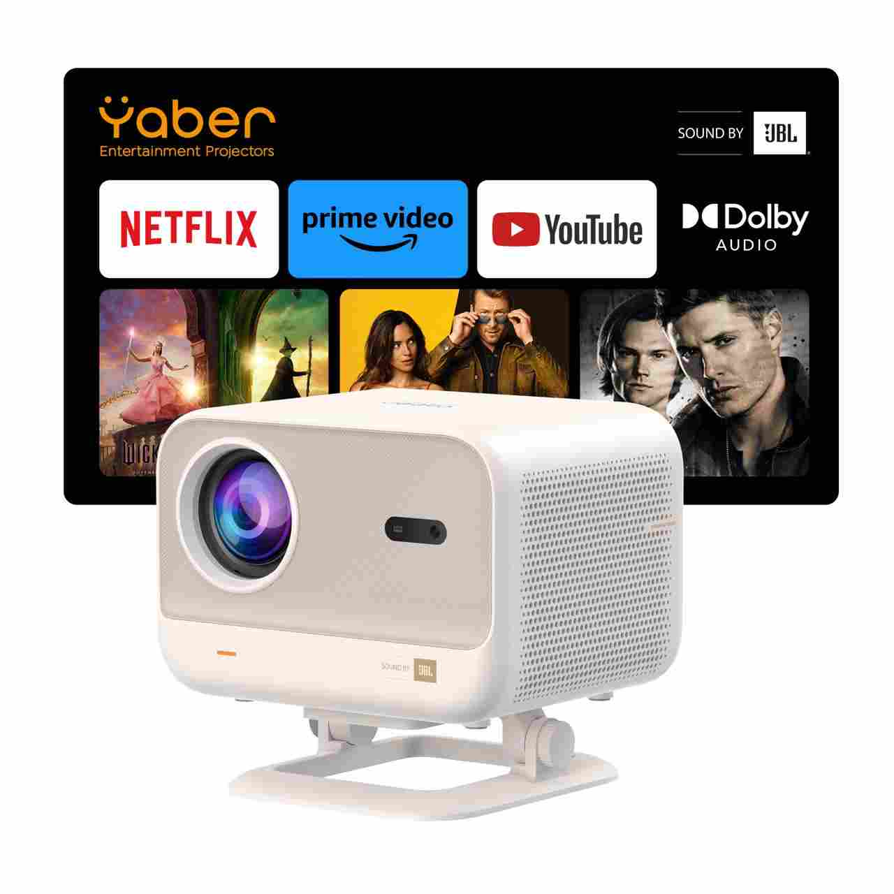 Yaber L2 Plus LCD Projector 700 ANSI Lumens, 1080P, JBL Dolby, Auto Focus & Keystone