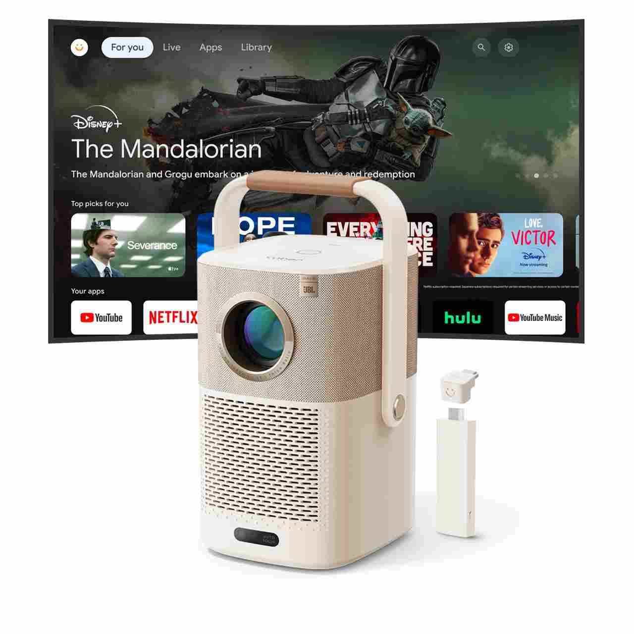 Yaber T2 Plus Portable LCD Projector 450 ANSI Lumens, 1080P, JBL Dolby, Auto Focus & Keystone