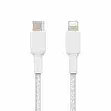 Belkin BoostCharge Lightning to USB-C Braided Cable 2M White (BL-CBL-BRD-USBC-LTG-WHT-2M / CAA004bt2MWH)