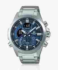 Casio Edifice ECB-30D-2ADF Men's Analog Digital Bluetooth Watch Silver Blue