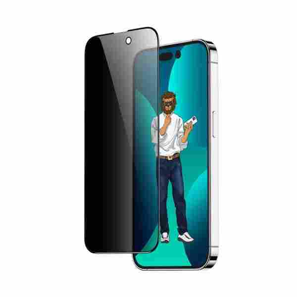 Green Steve Privacy A/B Screen Protector for iPhone 14 Pro / 14 Pro Max