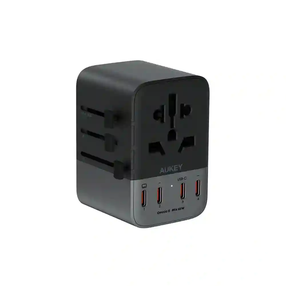 Aukey Travel Mate 65W Adapter with USB Port | Aukey Qatar