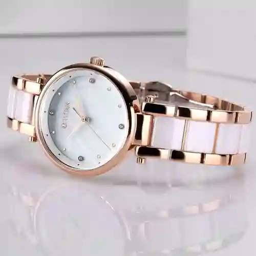 Titan Quartz Analog White Dial Ceramic Strap Watch for Women | Titan Qatar