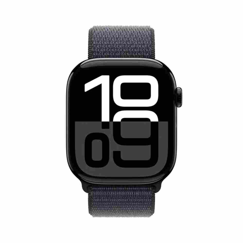 Apple Watch Series 10 46mm Jet Black Aluminum Black Sport Band ML Cellular (MWY43QA/A)