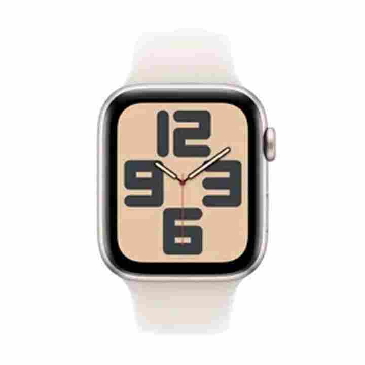 Apple Watch SE (2nd Gen) 44mm Starlight Aluminium with Starlight Sport Band (M/L) GPS | Qatar – MXEV3QA/A