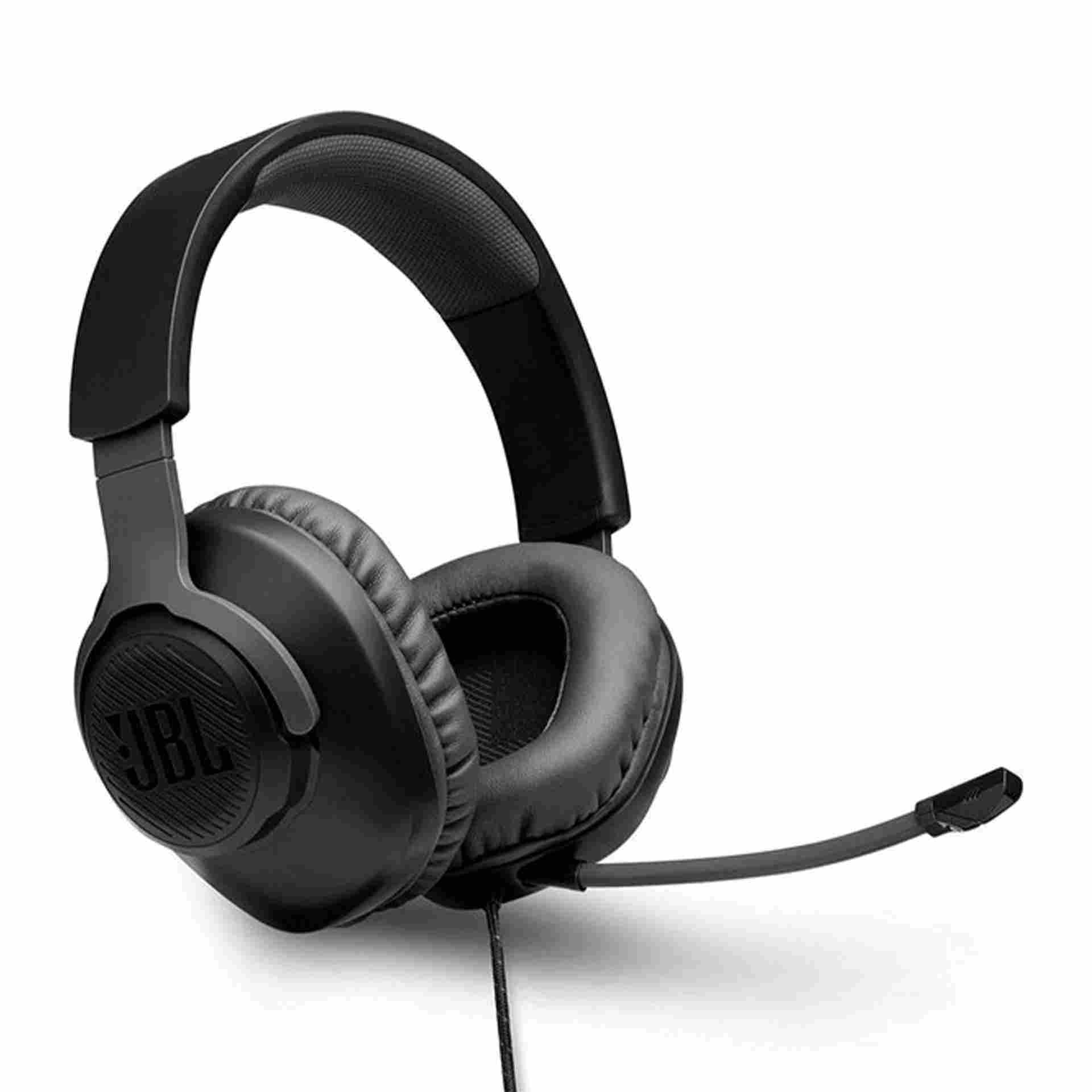 JBL Quantum 100 Black Wired Overhead Gaming Headphone with Detachable Mic | Qatar