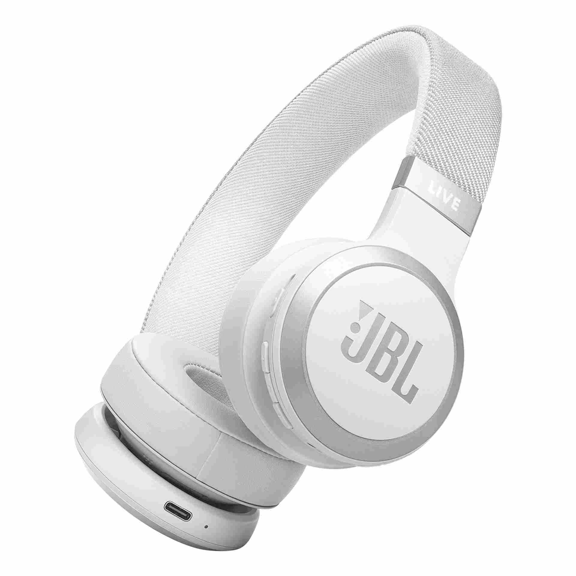 JBL Tune 670NC White Wireless On-Ear Headphones with Adaptive Noise-Cancelling & JBL Pure Bass | Qatar