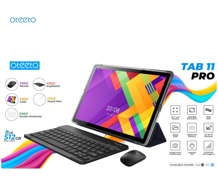 Oteeto Tab 11 & 11 Pro 10.1" 5G 8GB RAM 256GB / 512GB Tablet