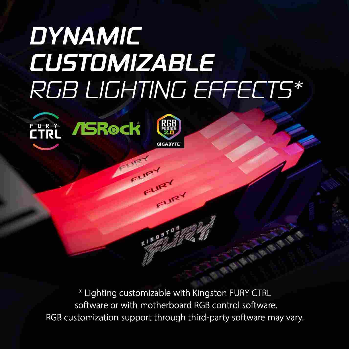 Kingston FURY Renegade Silver/Black RGB DDR5 32GB (2x16GB) 6400MHz Desktop Memory