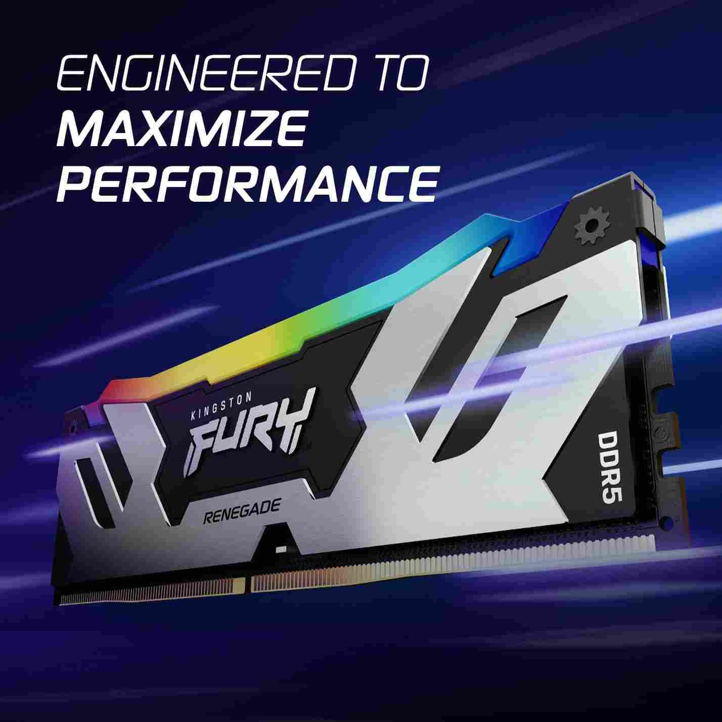 Kingston FURY Renegade Silver/Black RGB DDR5 32GB (2x16GB) 6400MHz Desktop Memory