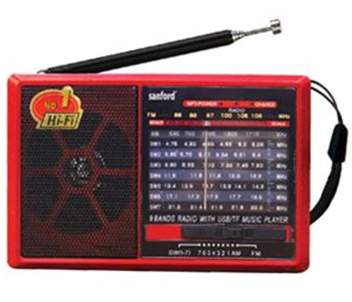 Sanford Rechargeable Multi Functional Radio SF1017PR – Portable FM/AM Radio with LED Light & USB Support