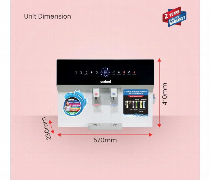 Sanford Water Purifier 5-Stage RO System with Hot and Cold SF8901WP BS