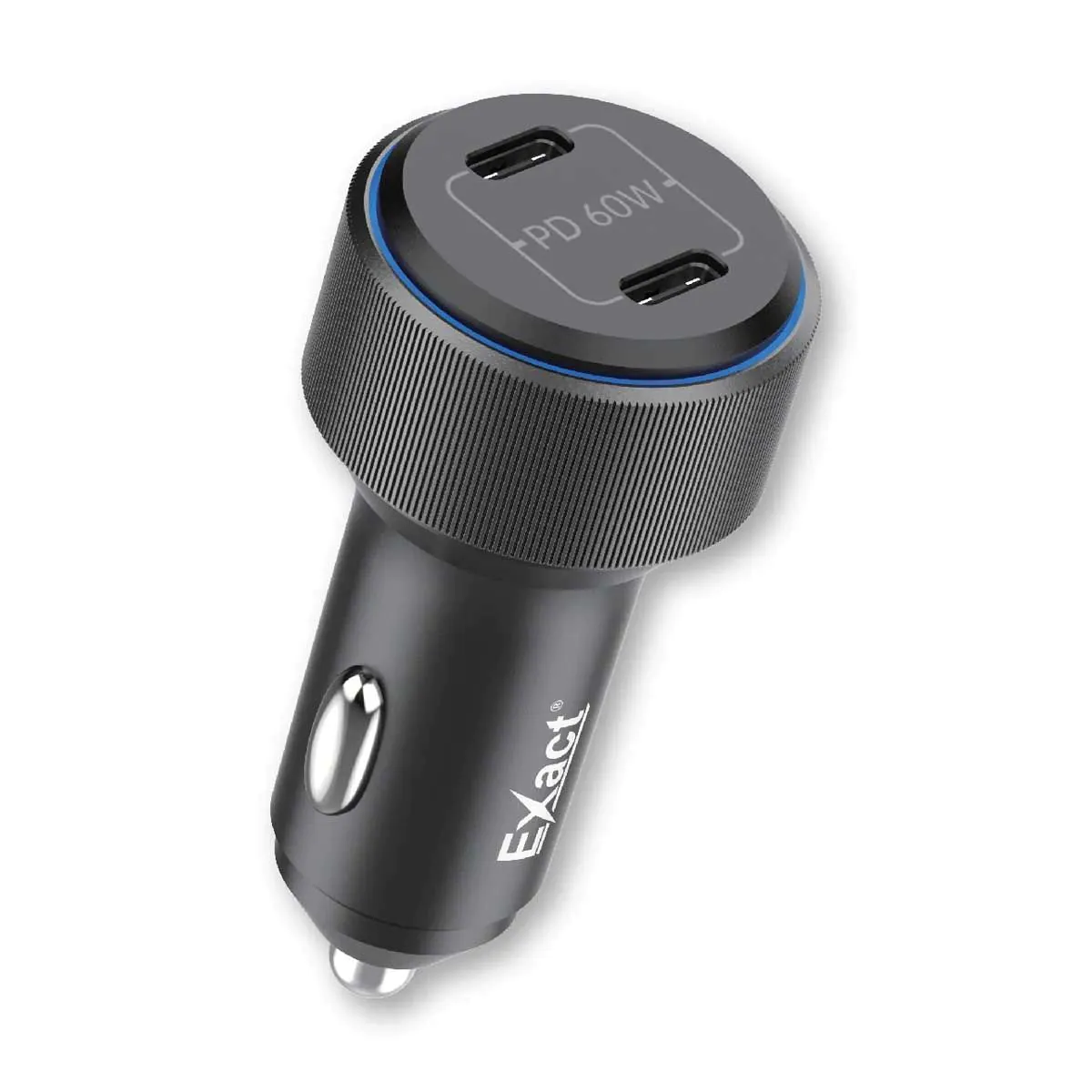 Exact 60W PD Car Charging Adapter EX1070 | Dual USB-C