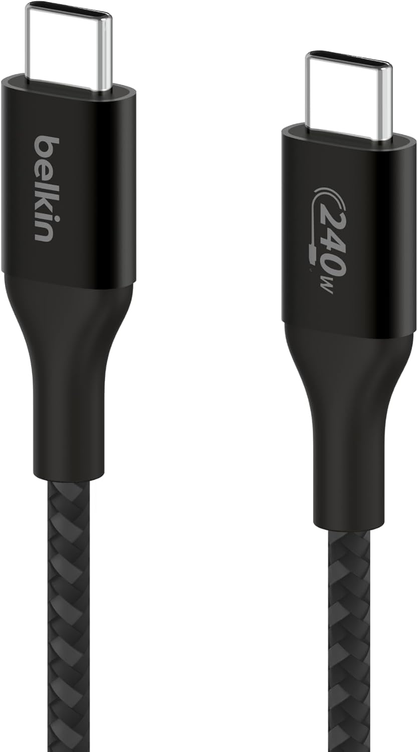 Belkin BoostCharge USB-C to USB-C Braided Cable 240W PD 1M Black