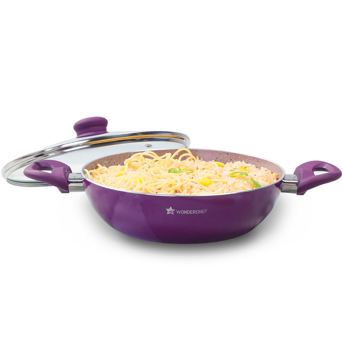 Wonderchef Wok with Lid Royal Velvet 24 cm – Purple – 63152112
