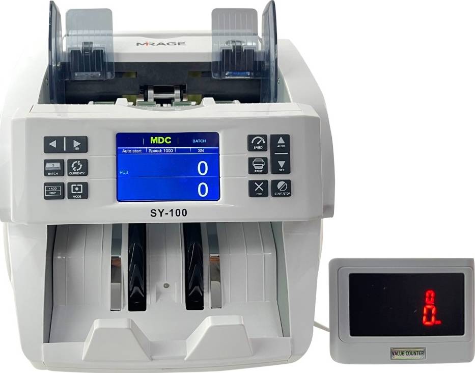 Mirage SY-100 Banknote Counting Machine – Fast Multi-Currency Cash Counter