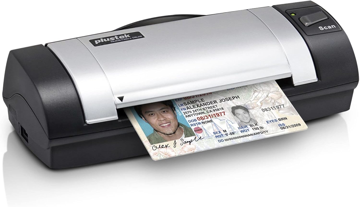 Plustek D620 Dual-Side ID Scanner – Fast Front & Back ID Card Scanning