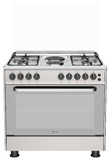 AVEVA AV-KFEO9060GRY 90×60 Gas Cooker 4 Burner & 2 Hotplate Grey