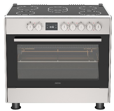 AVEVA AV-KFCO9060GRY1 90×60 Vetroceramic Cooker 5 Heaters Grey | Qatar