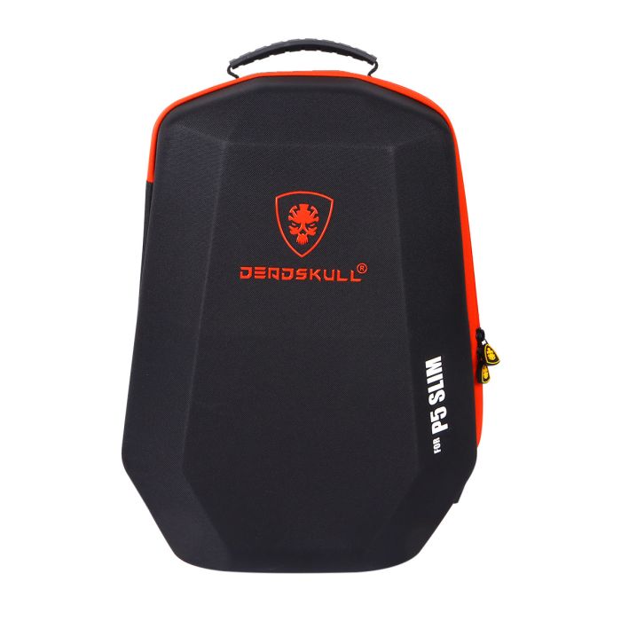Dead Skull Storage Bag for PS5 Slim Waterproof Travel Carrying Case Black