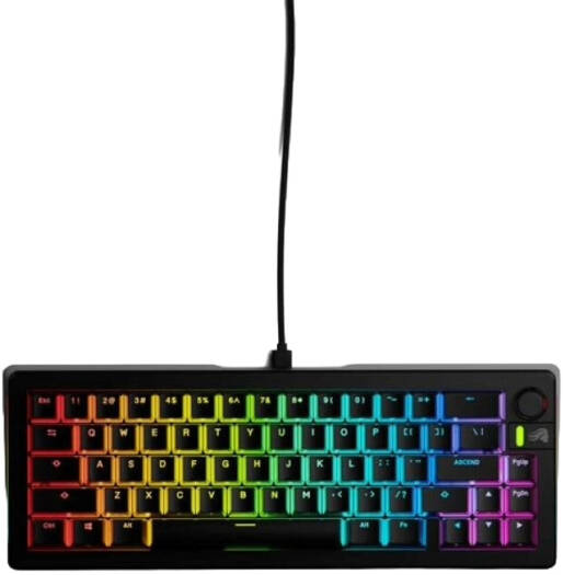 Glorious GMMK 3 Prebuilt Mechanical Gaming Keyboard 65 Hot Swappable RGB Arabic Black