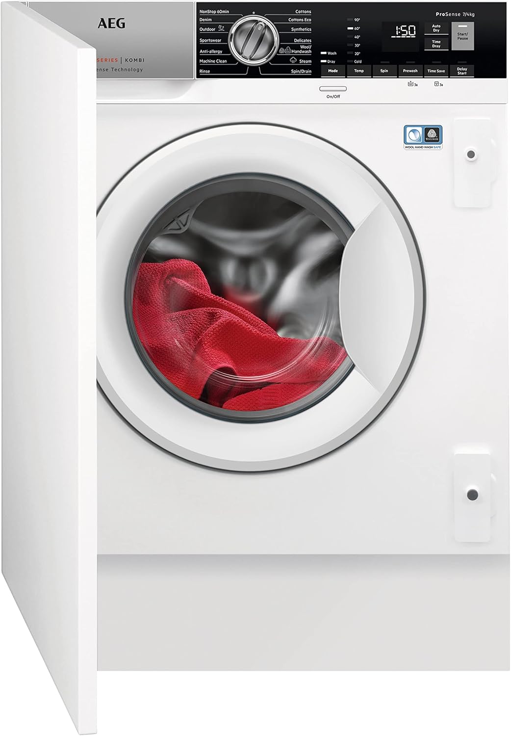 AEG Built In Washer Dryer 7/4KG 1600RPM LWX7G7634FB Fully Integrated