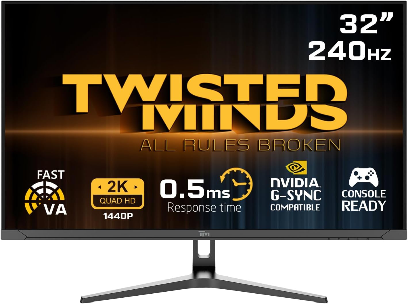 Twisted Minds 32 Inch QHD Gaming Monitor 240Hz 0.5ms VA TM32QHD240VA