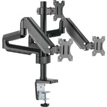 Twisted Minds Triple Monitor Arm 27 Inch Gas Spring USB 360° Rotation Black TM-26-C018UP
