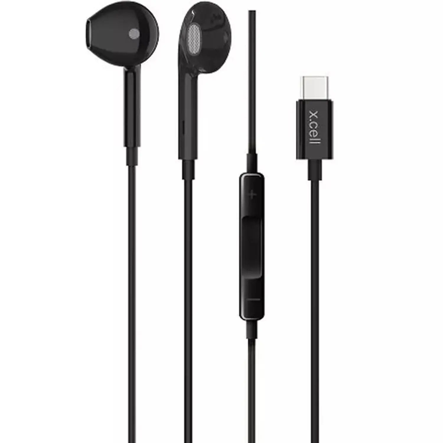 X.Cell Stereo Headset Wired with Type-C Connector HS-211CS-BLK