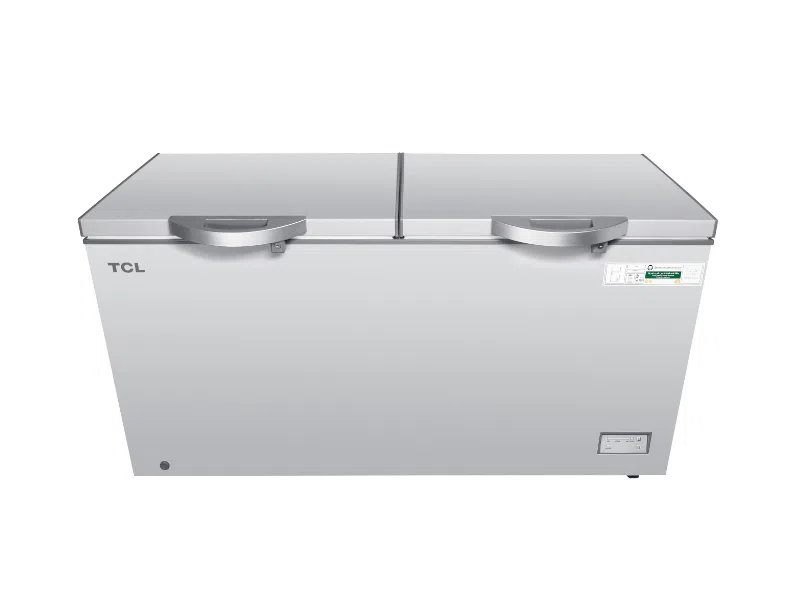 TCL F660CFSL 660L Double Door Chest Freezer Inverter Silver