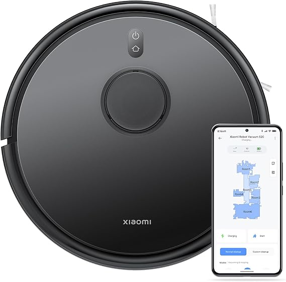 Xiaomi Robot Vacuum S20 Black UK – Smart 2-in-1 Vacuum & Mop with LDS Navigation