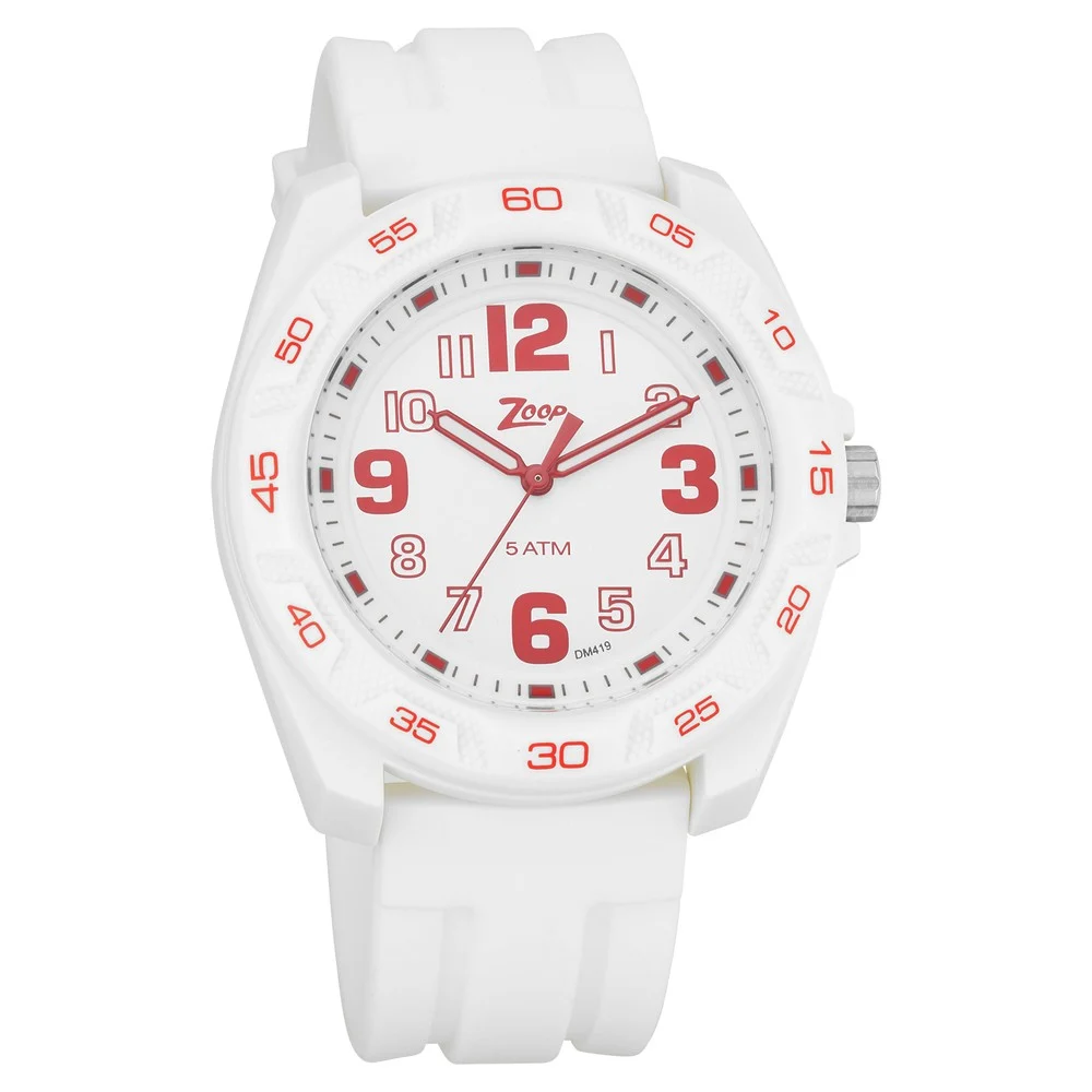 Titan Zoop Glow Watch with White Dial & Analog Function for Kids