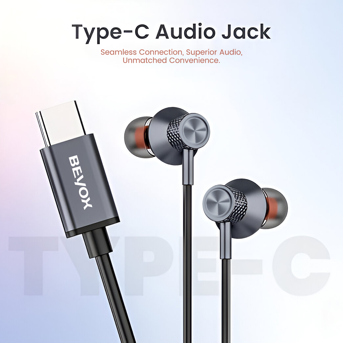 BEYOX BE-133 Type-C Handsfree – High-Quality Sound & Comfortable Design