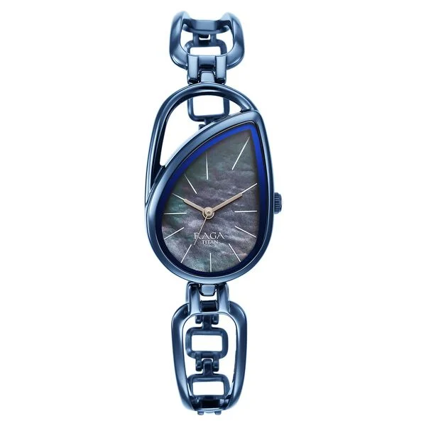Titan Raga Chic Quartz Analog Blue Dial Blue Metal Strap Watch for Women 2688QM02