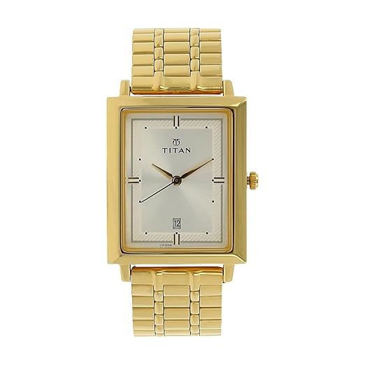 Titan Analog with Date Silver Dial Quartz Stainless Steel Strap Watch for Men