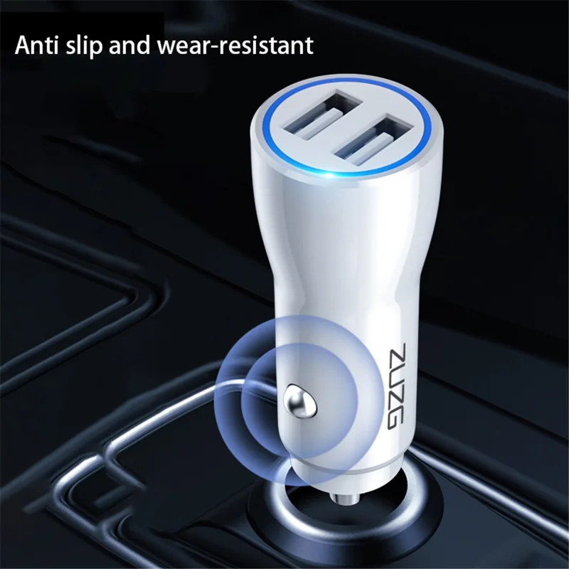ZUZG ZC-C10ST 3-in-1 Car Charger – Multi-Port Fast Charging Adapter with Built-in Cables