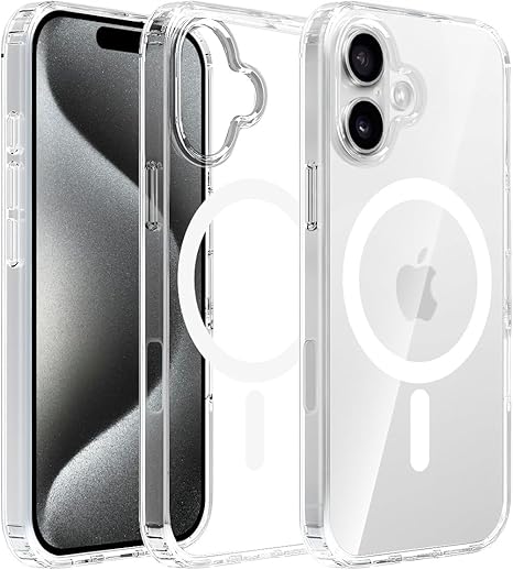 MagSafe Case for iPhone 16 – Magnetic Transparent Shockproof Back Cover