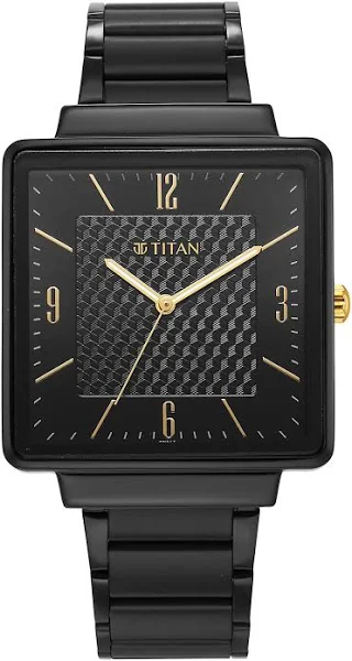 Titan Karishma Black Dial Watch for Men | Stylish Quartz Analog Timepiece