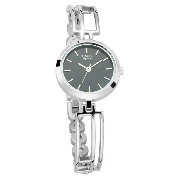 Titan Raga Viva Black Dial Metal Strap Watch 2622SM01 | Elegant Women’s Analog Watch