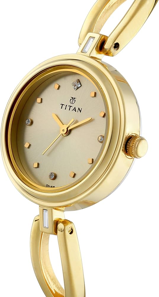 Titan Karishma Champagne Dial Analog Watch for Women 2601YM02