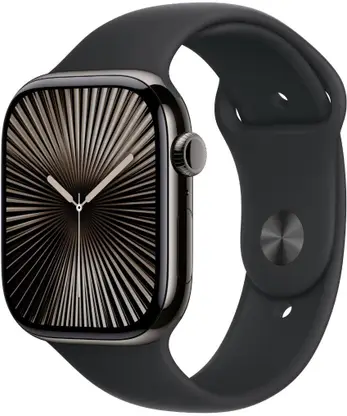 Apple Watch Series 10 42mm Slate Titanium Black Sport Band ML Cellular (MWXH3QA/A)