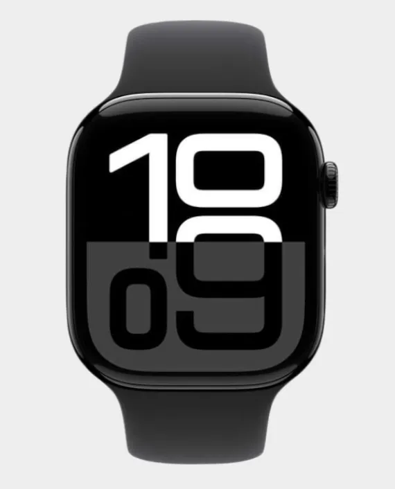 Apple Watch Series 10 46mm Jet Black Aluminum Black Sport Band Cellular (MWY33QA/A)