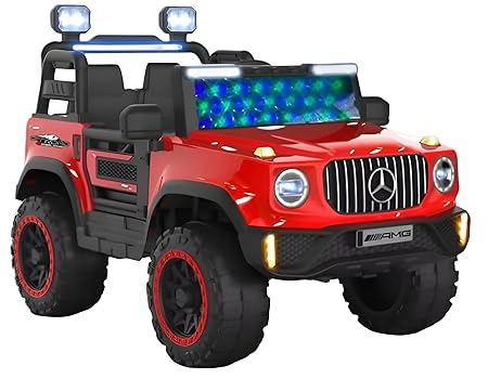 Jeep Benz 590 AMT-325320470 | 12V Ride-On Jeep with Leather Seat, MP3 & LED Lights | AMTOY
