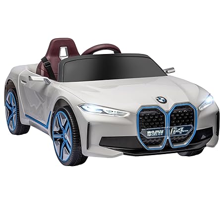 BMW i4 JE1009 AMT-410810590 | Licensed BMW Kids Ride-On Car 6V with LED Lights, Bluetooth & Leather Seat