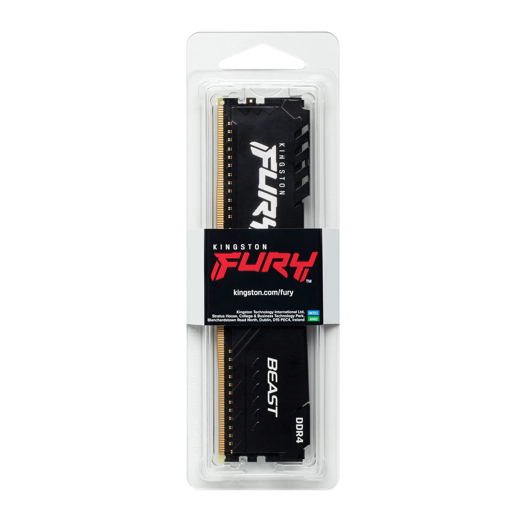 Kingston FURY Beast Black DDR4 16GB KF432C16BB1/16 Desktop Memory