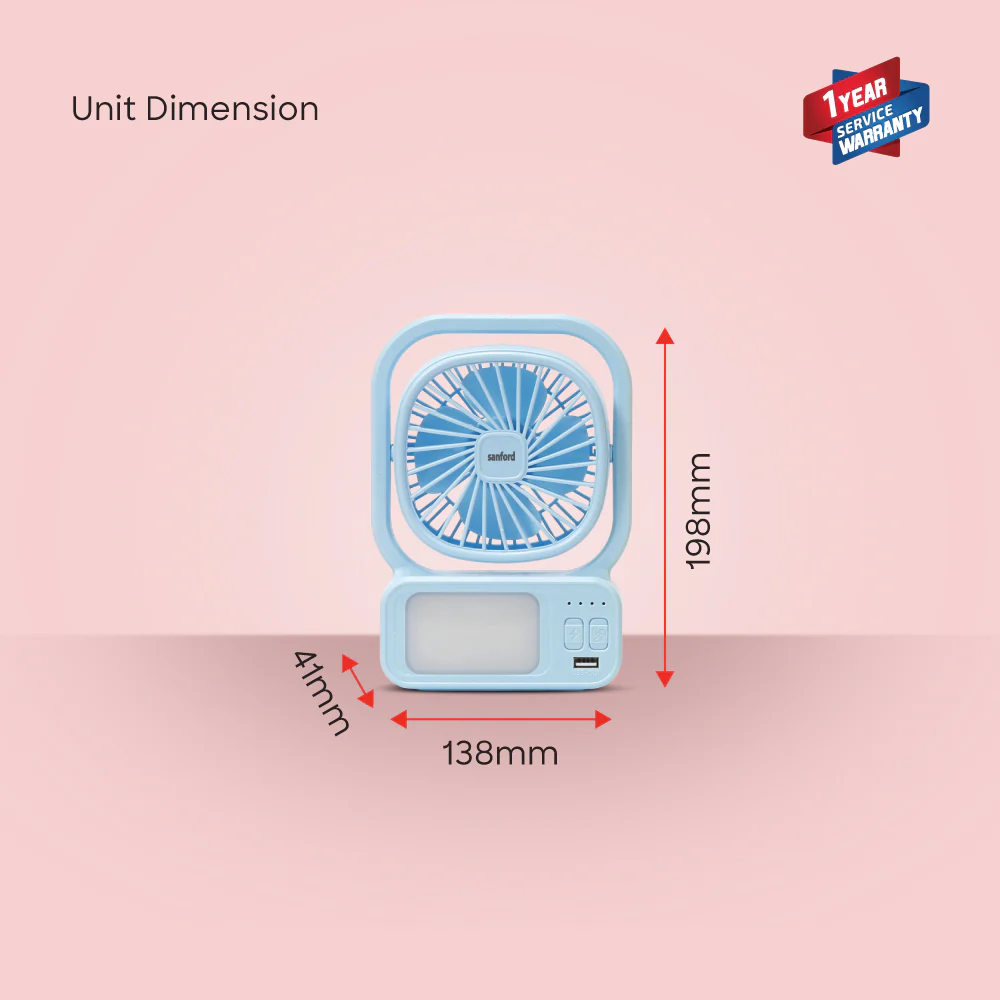 Sanford Rechargeable Table Fan SF6658RTF