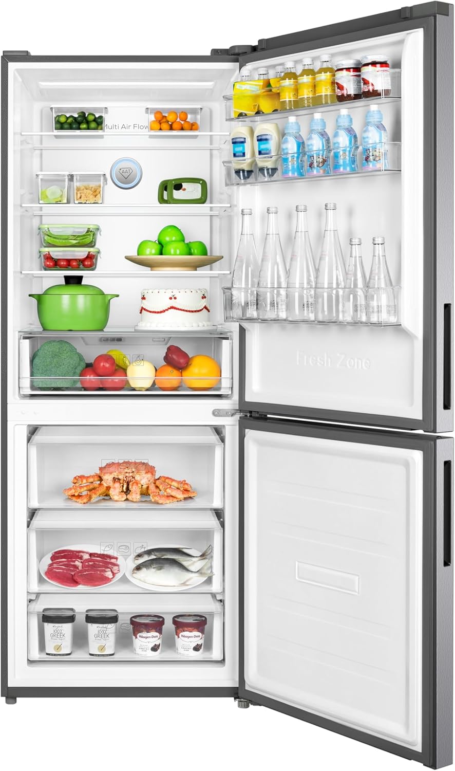 TCL P540BFN 540L Bottom Freezer Refrigerator – Inox, Inverter, No Frost