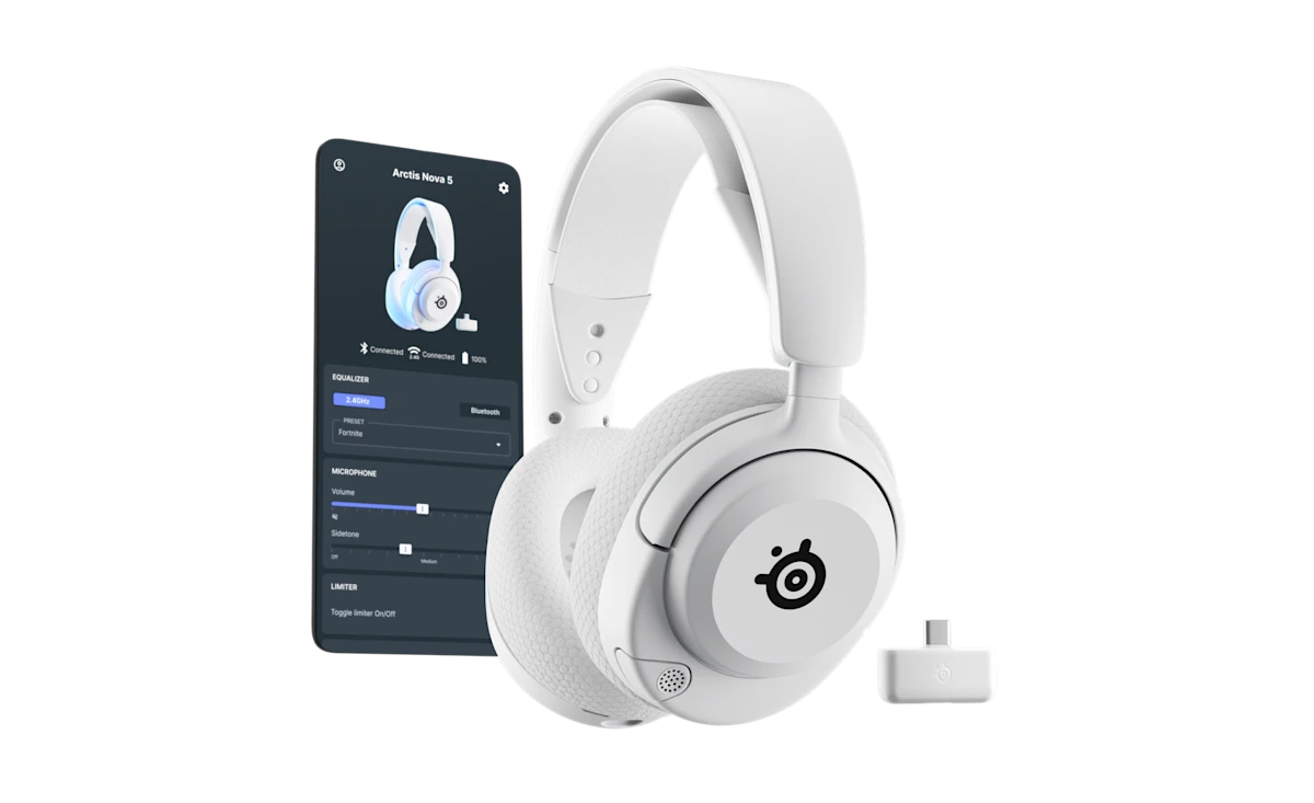 SteelSeries Arctis Nova 5P Gaming Headset White SS-HS-ARC-NOV-5P-WH