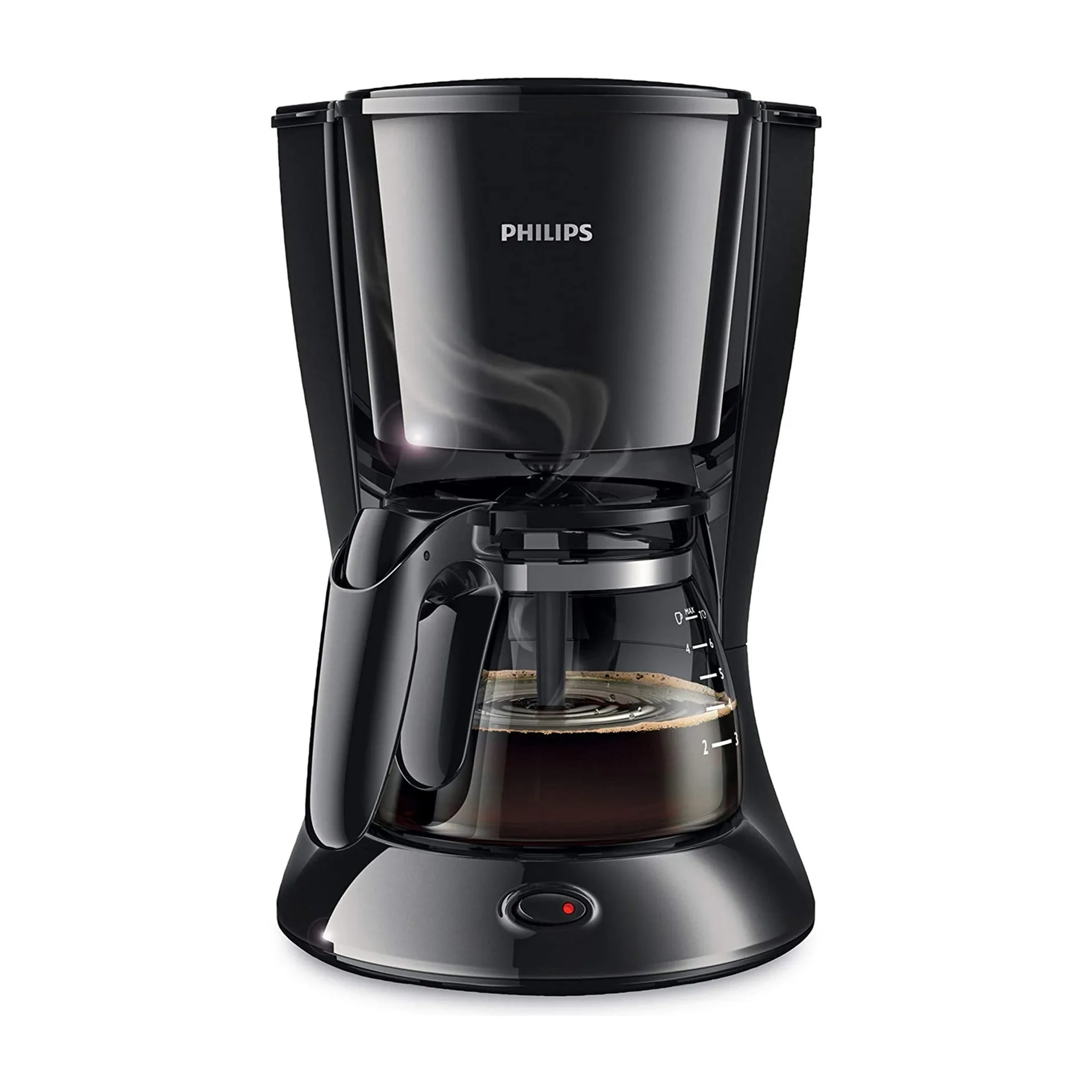 Philips Drip Coffee Maker HD7432/20 | Daily Mini 0.6L Coffee Machine – Metal Black